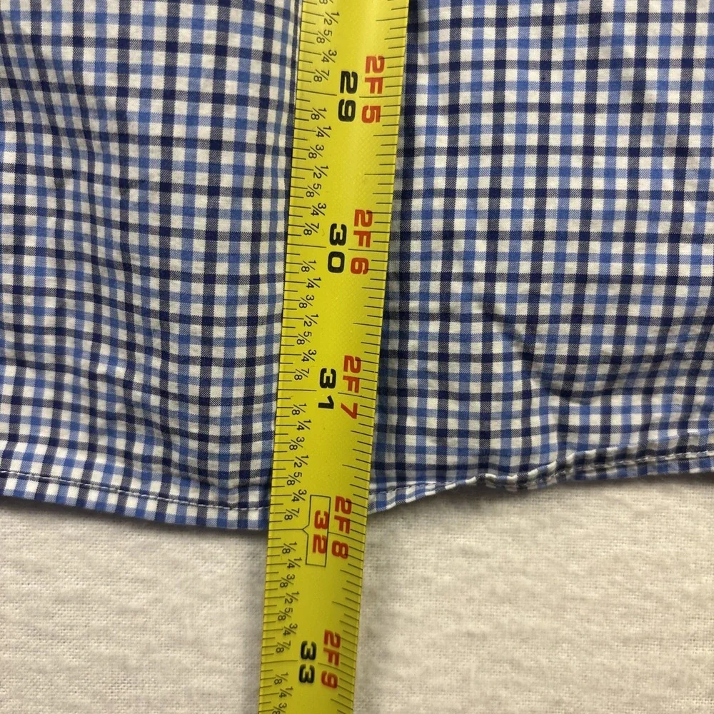 Polo Ralph Lauren Shirt Mens 2XB Blue Check‎ Classic Fit Button Down Pony